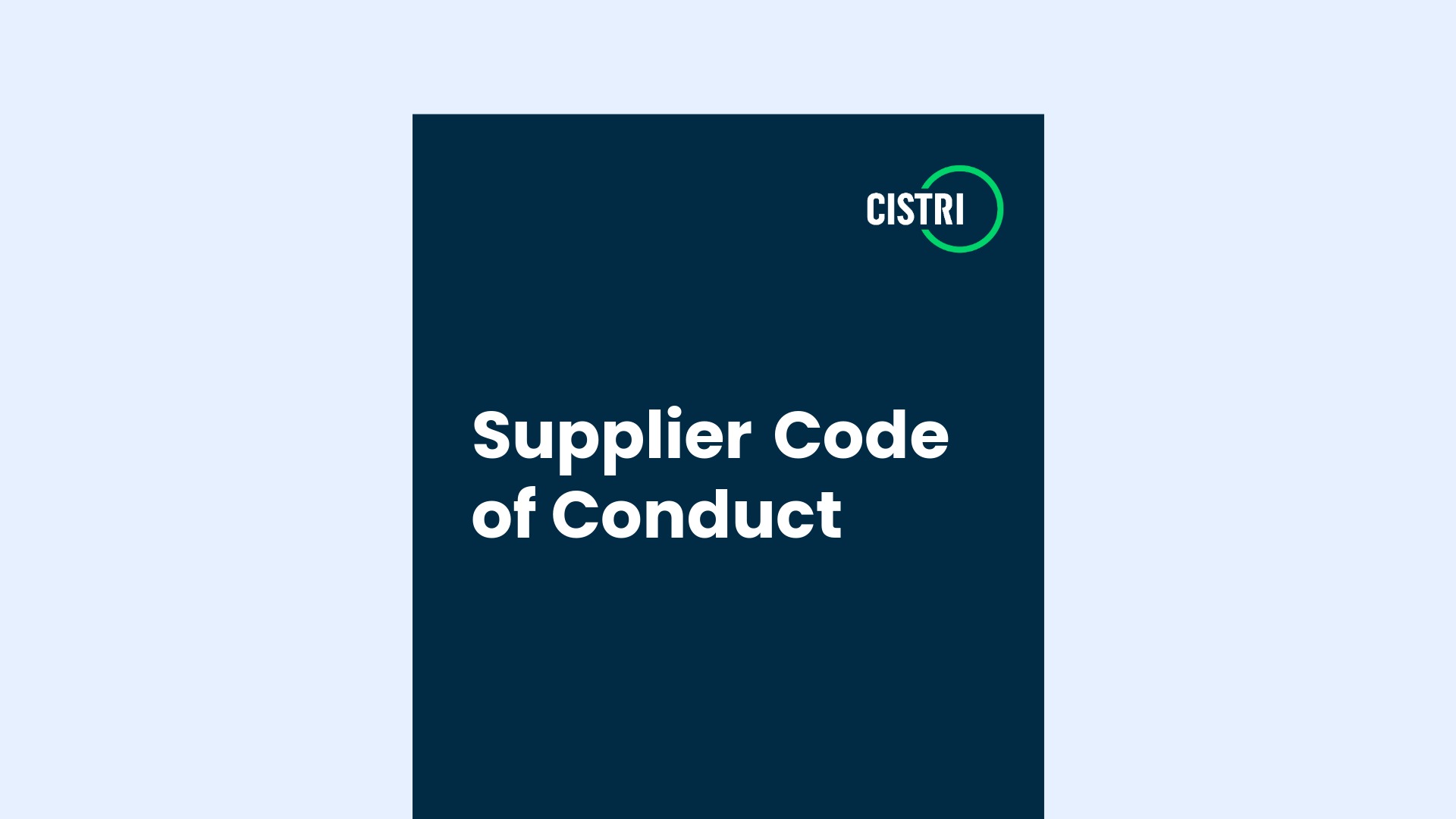 Supplier Code Of Conduct Thumbnail